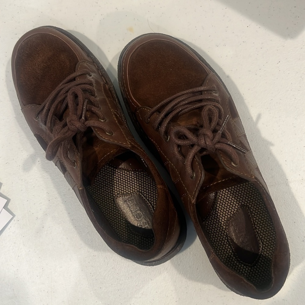 Born Suede/Leather Women’s Lace Up Oxford Rust Espresso Color Size 11. NWOT